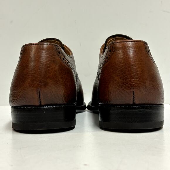 NEW HEELS Cole Haan Oxford Cap Toe Scotch Grain Made in Maine USA EXCELLENT 8.5 - Picture 4 of 14
